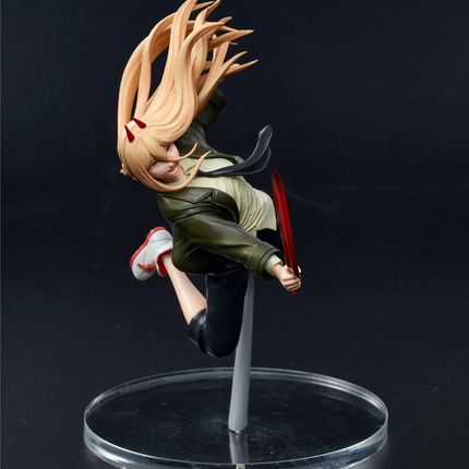 Chainsaw Man Figure – Power Aerial Ver. | Taito Anime Figure | 16cm Dynamic Collectible - OrbiTopia
