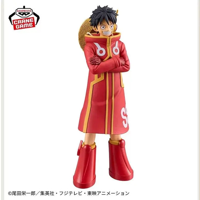 Luffy SSJ Coat Anime Figure – 16cm Banpresto One Piece Collectible - OrbiTopia