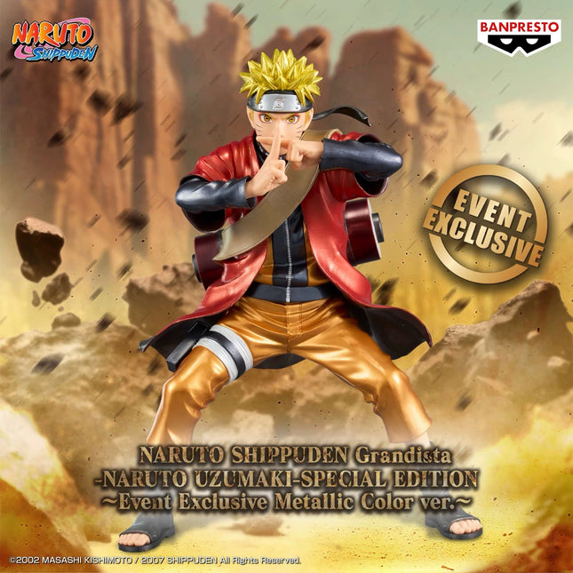 Naruto Shippuden - Naruto Uzumaki(Event Exclusive Metallic Color)  - Grandista Figure  OrbiTopia