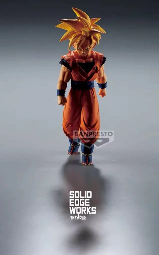 Super Saiyan Goku Anime Figure – Dragon Ball Z | 17cm Banpresto Solid Edge Works Collectible - OrbiTopia
